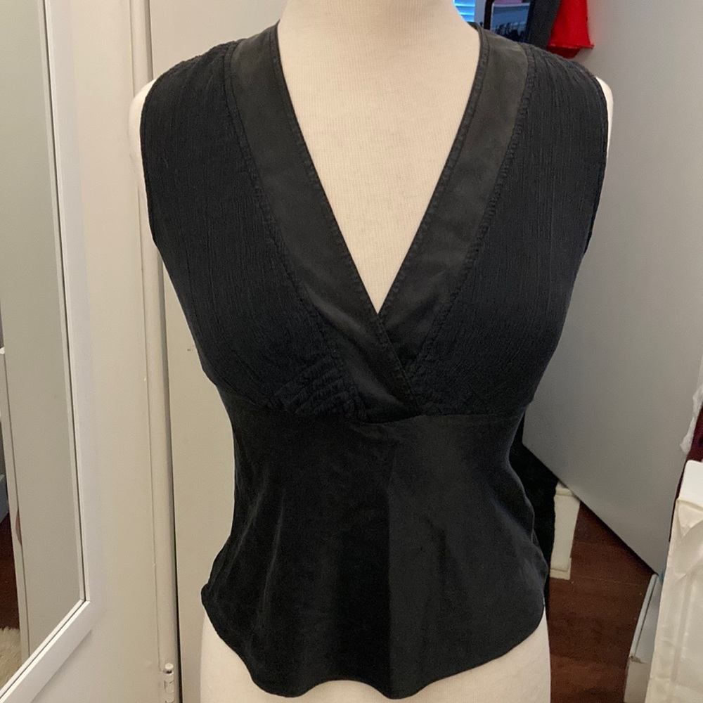 Black silk blouse